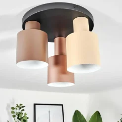 hofstein Plafonnier Fessade Beige, Brun, Bronze, 3 lumières