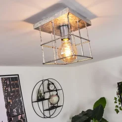 Lampes Industrielles-hofstein Plafonnier Fevaag Argenté, 1 lumière