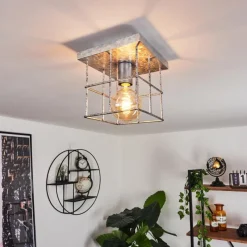 Lampes Industrielles-hofstein Plafonnier Fevaag Argenté, 1 lumière