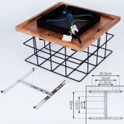 hofstein Plafonnier Fevaag Écru, Noir, 4 lumières