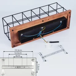 hofstein Plafonnier Fevaag Écru, Noir, 3 lumières