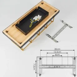 Lampes Dorées-hofstein Plafonnier Fevaag Or, Noir, 2 lumières