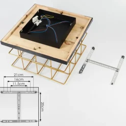 Lampes Dorées-hofstein Plafonnier Fevaag Or, Noir, 4 lumières