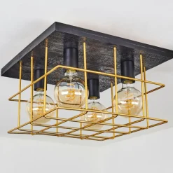 Lampes Dorées-hofstein Plafonnier Fevaag Or, Noir, 4 lumières