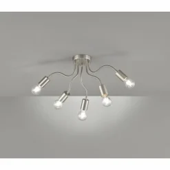 FHL easy Plafonnier FHL-easy Bree Nickel mat, 5 lumières* Plafonniers