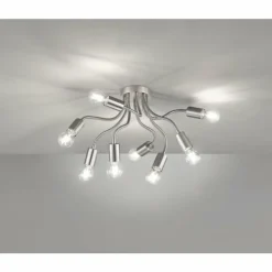 FHL easy Plafonnier FHL-easy Bree Nickel mat, 8 lumières* Plafonniers