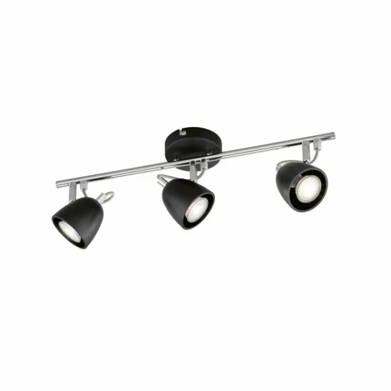 FHL easy Plafonnier FHL-easy Gemma Chrome, Noir, 3 lumières* Spots Et Projecteurs