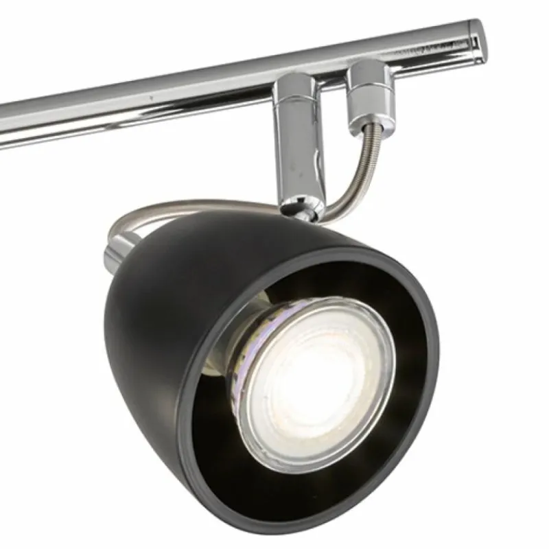 FHL easy Plafonnier FHL-easy Gemma Chrome, Noir, 3 lumières* Spots Et Projecteurs