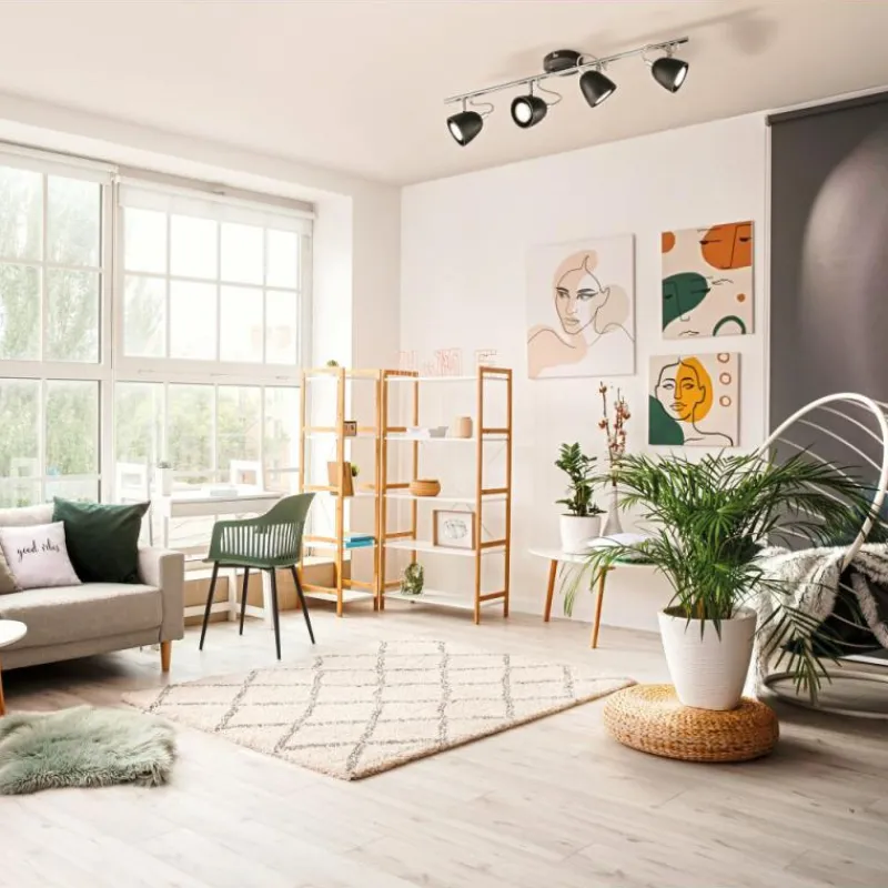 FHL easy Plafonnier FHL-easy Gemma Chrome, Noir, 4 lumières* Spots Et Projecteurs