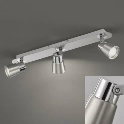 Luminaires Fischer & Honsel Plafonnier Fischer & Honsel function Ike Argenté, 3 lumières* Plafonniers