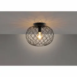 Lampes Vintages & Rétros-Luminaires Fischer & Honsel Plafonnier Fischer & Honsel living Justin Noir, 1 lumière