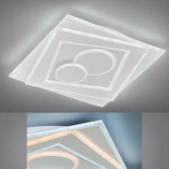 Luminaires Fischer & Honsel Plafonnier Fischer & Honsel Ratio LED Blanc, 1 lumière, Télécommandes* Éclairage Led