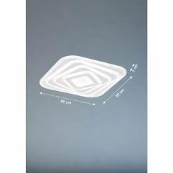 Luminaires Fischer & Honsel Plafonnier Fischer & Honsel Queen LED Blanc, 1 lumière, Télécommandes* Éclairage Led