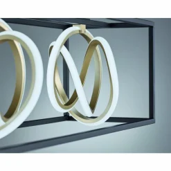 Luminaires Fischer & Honsel Plafonnier Fischer & Honsel Gisi LED Noir, 2 lumières, Télécommandes* Éclairage Led