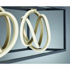 Luminaires Fischer & Honsel Plafonnier Fischer & Honsel Gisi LED Noir, 2 lumières, Télécommandes* Éclairage Led