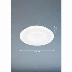 Luminaires Fischer & Honsel Plafonnier Fischer & Honsel Bolia LED Blanc, 1 lumière, Télécommandes* Éclairage Led