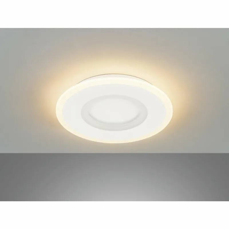 Luminaires Fischer & Honsel Plafonnier Fischer & Honsel Bolia LED Blanc, 1 lumière, Télécommandes* Éclairage Led