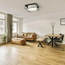 Lampes En Tissu-Luminaires Fischer & Honsel Plafonnier Fischer & Honsel Carre Noir, 3 lumières