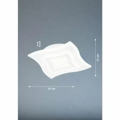 Luminaires Fischer & Honsel Plafonnier Fischer & Honsel Gorden LED Blanc, 1 lumière, Télécommandes* Éclairage Led