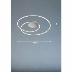 Luminaires Fischer & Honsel Plafonnier Fischer & Honsel Holy LED Nickel mat, 1 lumière, Télécommandes* Éclairage Led