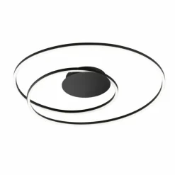 Luminaires Fischer & Honsel Plafonnier Fischer & Honsel Holy LED Noir, 1 lumière, Télécommandes* Éclairage Led