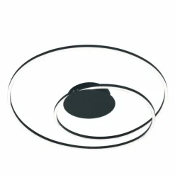 Luminaires Fischer & Honsel Plafonnier Fischer & Honsel Holy LED Noir, 1 lumière, Télécommandes* Éclairage Led