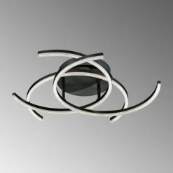 Luminaires Fischer & Honsel Plafonnier Fischer & Honsel Visby LED Noir, 3 lumières, Télécommandes* Éclairage Led