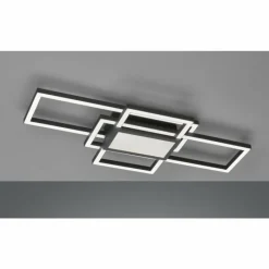 Luminaires Fischer & Honsel Plafonnier Fischer & Honsel Seth LED Noir, 1 lumière, Télécommandes* Éclairage Led