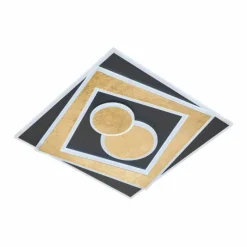 Luminaires Fischer & Honsel Plafonnier Fischer & Honsel Ratio LED Noir, 1 lumière, Télécommandes