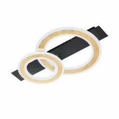 Luminaires Fischer & Honsel Plafonnier Fischer & Honsel Circle LED Noir, 1 lumière, Télécommandes