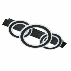 Luminaires Fischer & Honsel Plafonnier Fischer & Honsel Circle LED Noir, 1 lumière, Télécommandes