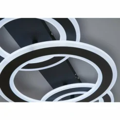 Luminaires Fischer & Honsel Plafonnier Fischer & Honsel Circle LED Noir, 1 lumière, Télécommandes