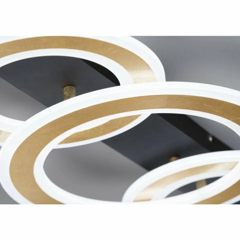 Luminaires Fischer & Honsel Plafonnier Fischer & Honsel Circle LED Noir, 1 lumière, Télécommandes