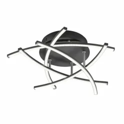 Luminaires Fischer & Honsel Plafonnier Fischer-Honsel Cross TW LED Noir, 5 lumières, Télécommandes* Éclairage Led