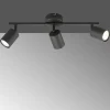 Luminaires Fischer & Honsel Plafonnier Fischer-Honsel Vano Noir, 3 lumières* Spots Et Projecteurs