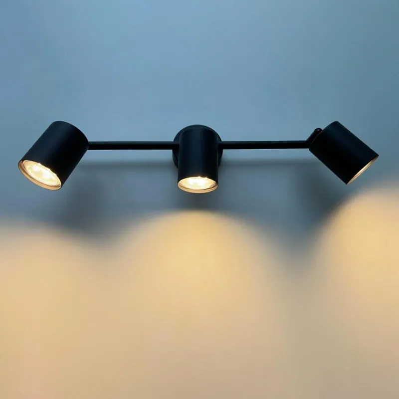 Luminaires Fischer & Honsel Plafonnier Fischer-Honsel Vano Noir, 3 lumières* Spots Et Projecteurs