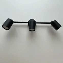 Luminaires Fischer & Honsel Plafonnier Fischer-Honsel Vano Noir, 3 lumières* Spots Et Projecteurs