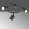 Luminaires Fischer & Honsel Plafonnier Fischer-Honsel Vano Noir, 3 lumières* Spots Et Projecteurs