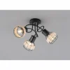 Style Boho-Chic-Luminaires Fischer & Honsel Plafonnier Fischer-Honsel Straw Noir, 3 lumières