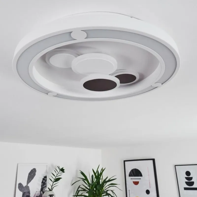 hofstein Plafonnier Fitili LED Blanc, 1 lumière, Télécommandes