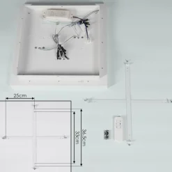 hofstein Plafonnier Fitili LED Blanc, 1 lumière, Télécommandes