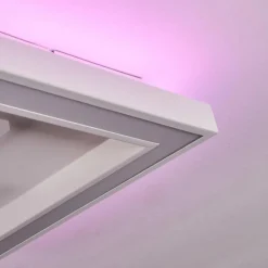 hofstein Plafonnier Fitili LED Noir, Blanc, 1 lumière, Télécommandes, Changeur de couleurs