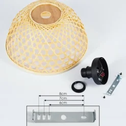 Style Boho-Chic-hofstein Plafonnier Flansum Noir, 1 lumière