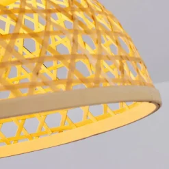 Style Boho-Chic-hofstein Plafonnier Flansum Noir, 1 lumière