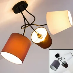 Lampes En Tissu-hofstein Plafonnier FLIN Noir, 3 lumières