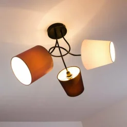 Lampes En Tissu-hofstein Plafonnier FLIN Noir, 3 lumières