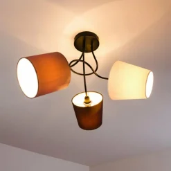 Lampes En Tissu-hofstein Plafonnier FLIN Noir, 3 lumières