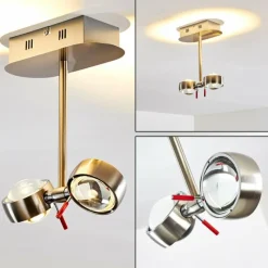 hofstein Plafonnier Florenz LED Nickel mat, 2 lumières