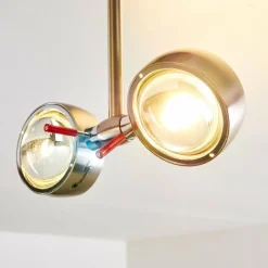 hofstein Plafonnier Florenz LED Nickel mat, 2 lumières