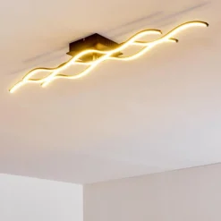 hofstein Plafonnier Flow LED Noir, 2 lumières